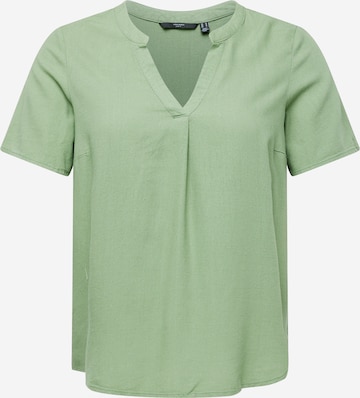 Vero Moda Curve Μπλούζα 'MYMILO' σε πράσινο: μπροστά