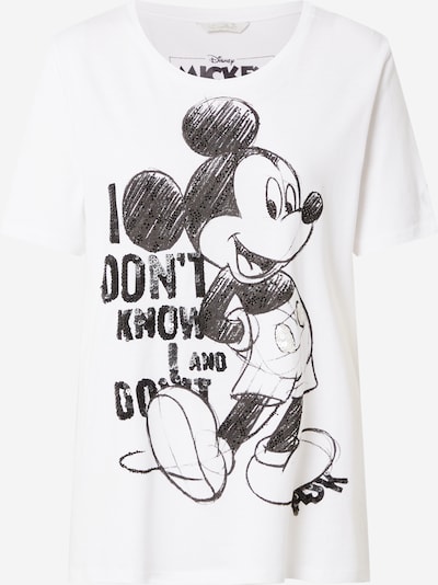 Tricou 'Mickey I Dont Know' Frogbox pe negru / alb, Vizualizare produs