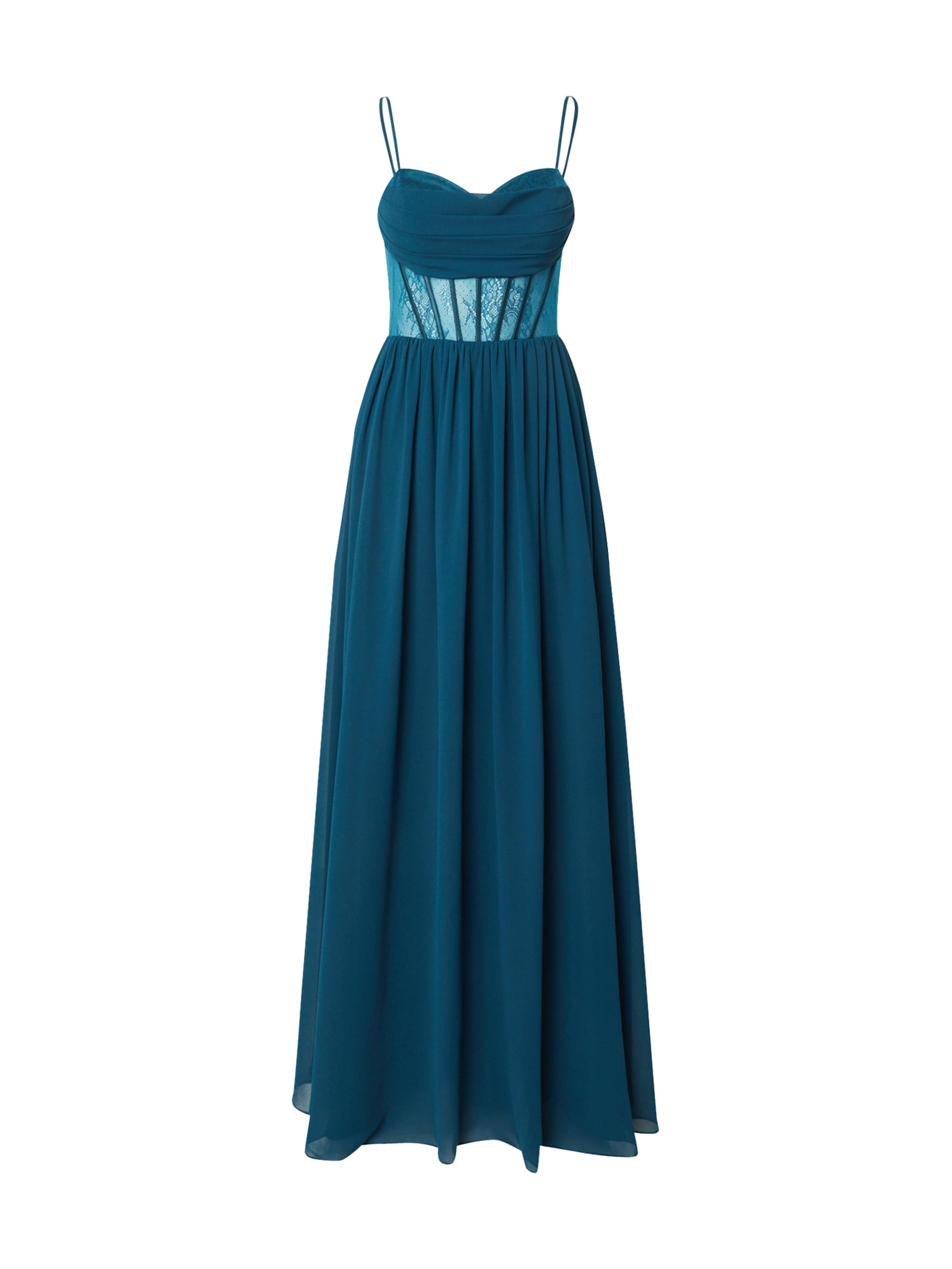 Abito da sera di mascara in verde: frontale