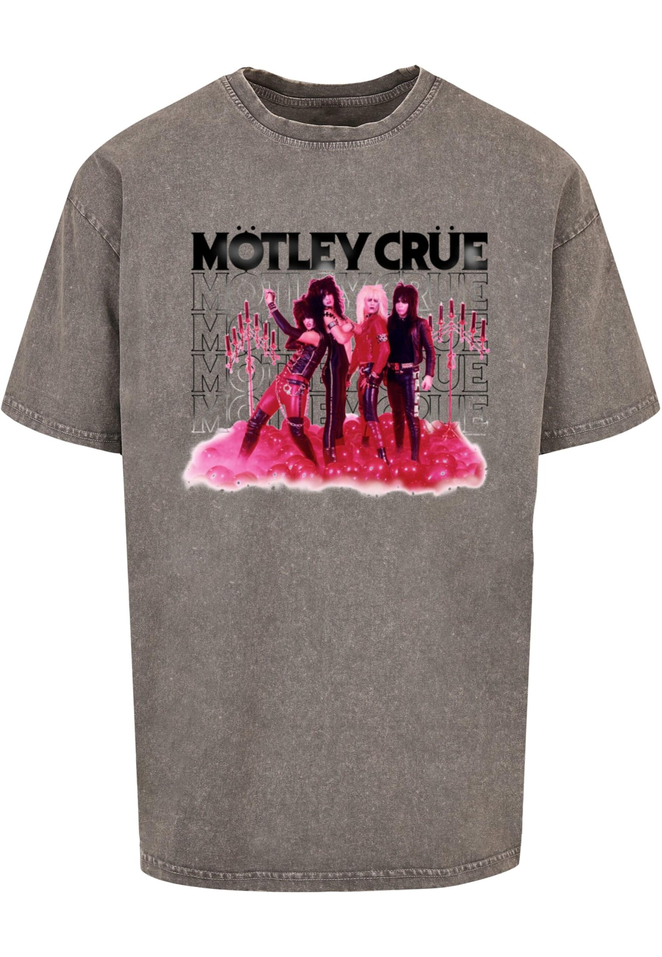Merchcode T-Shirt 'Motley Crue' in Grau: Vorderseite