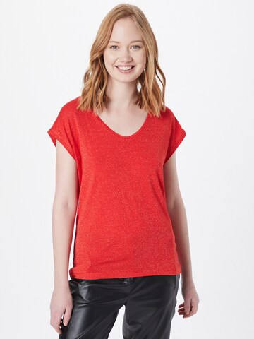 PIECES T-Shirt 'Billo' in Rot: predná strana