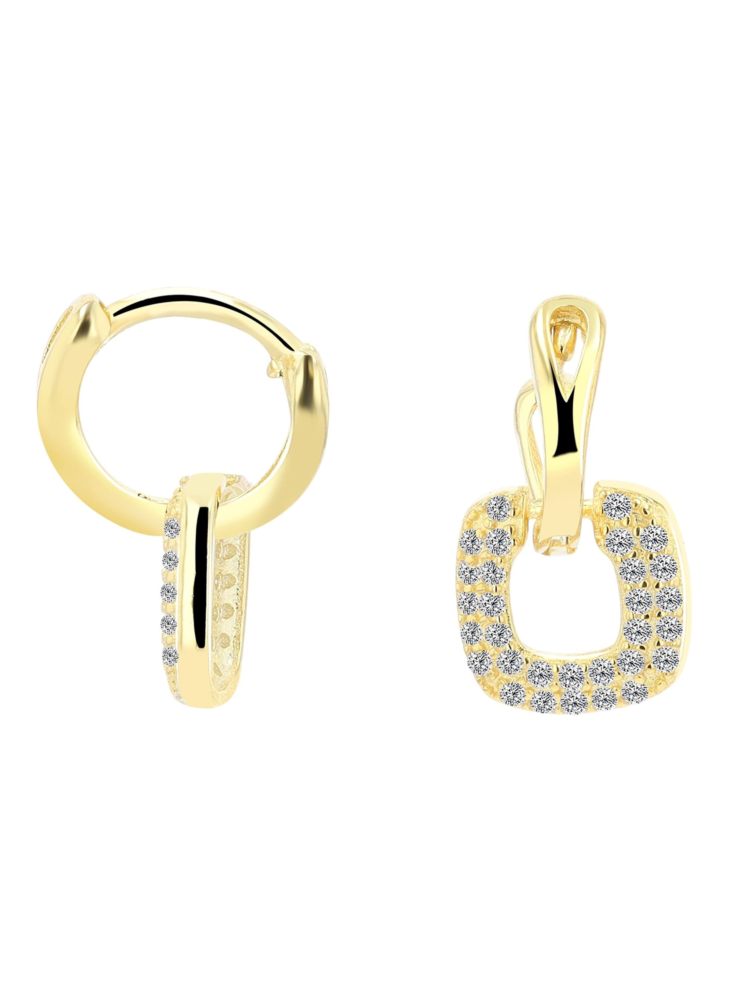 Akzent Ohrringe 'Raina, 925 Sterlingsilber, langlebig'‌‌‌‌‌‌‌‌‌‌ in Gold