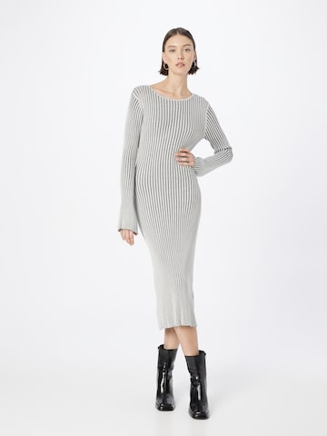 Gina Tricot Knitted dress 'Ebba' in Grey: front
