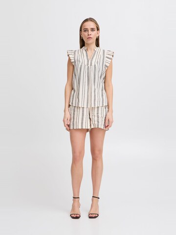Camicia da donna 'IHJOSINE' di ICHI in beige