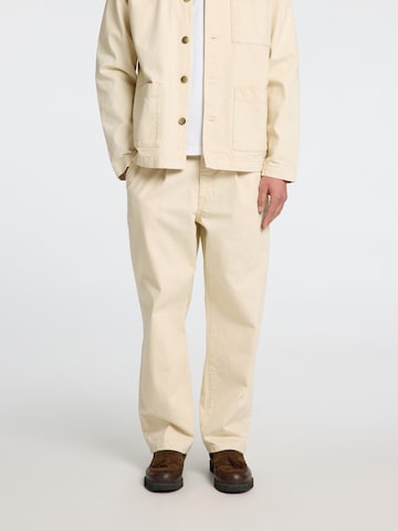 Loosefit Jeans con pieghe 'SLH220 KOBE' di SELECTED HOMME in beige: frontale