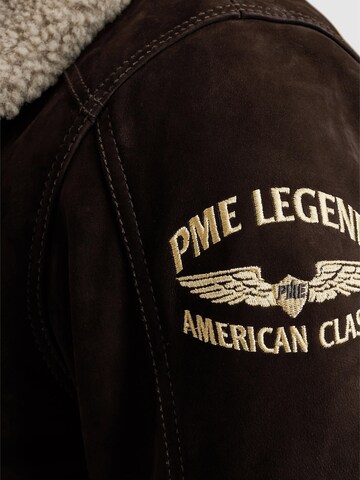 Giacca di mezza stagione 'Greenville Fur leather jacket' di PME Legend in marrone