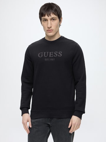 GUESSSweater majica - crna boja: prednji dio