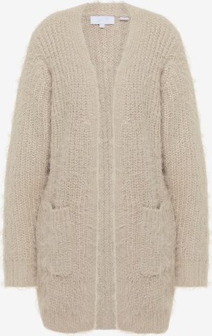 usha WHITE LABEL Knit Cardigan in Beige: front