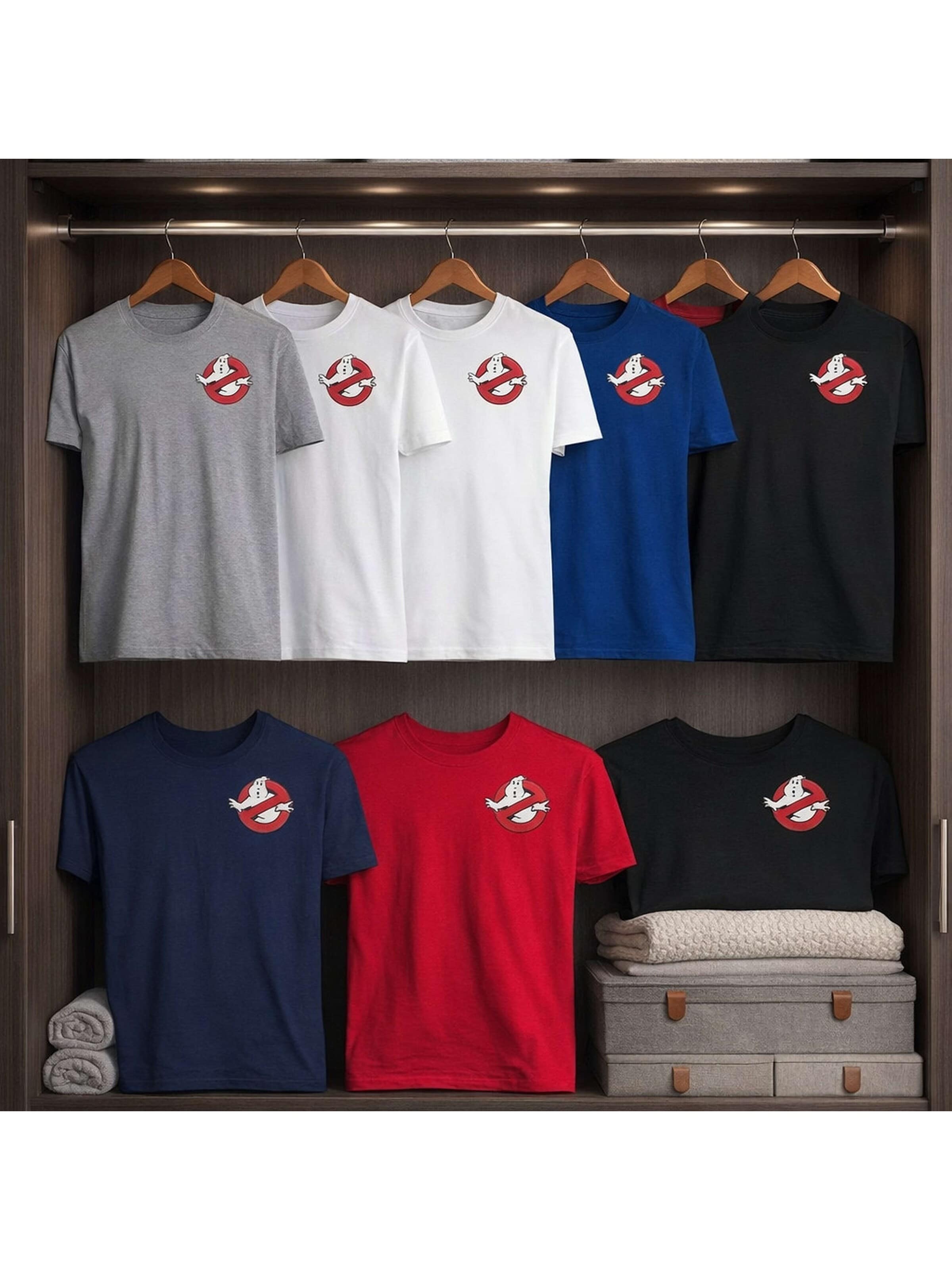 Blondie & Brownie Shirt 'GhostbustersPatch'‌‌‌ in Grau