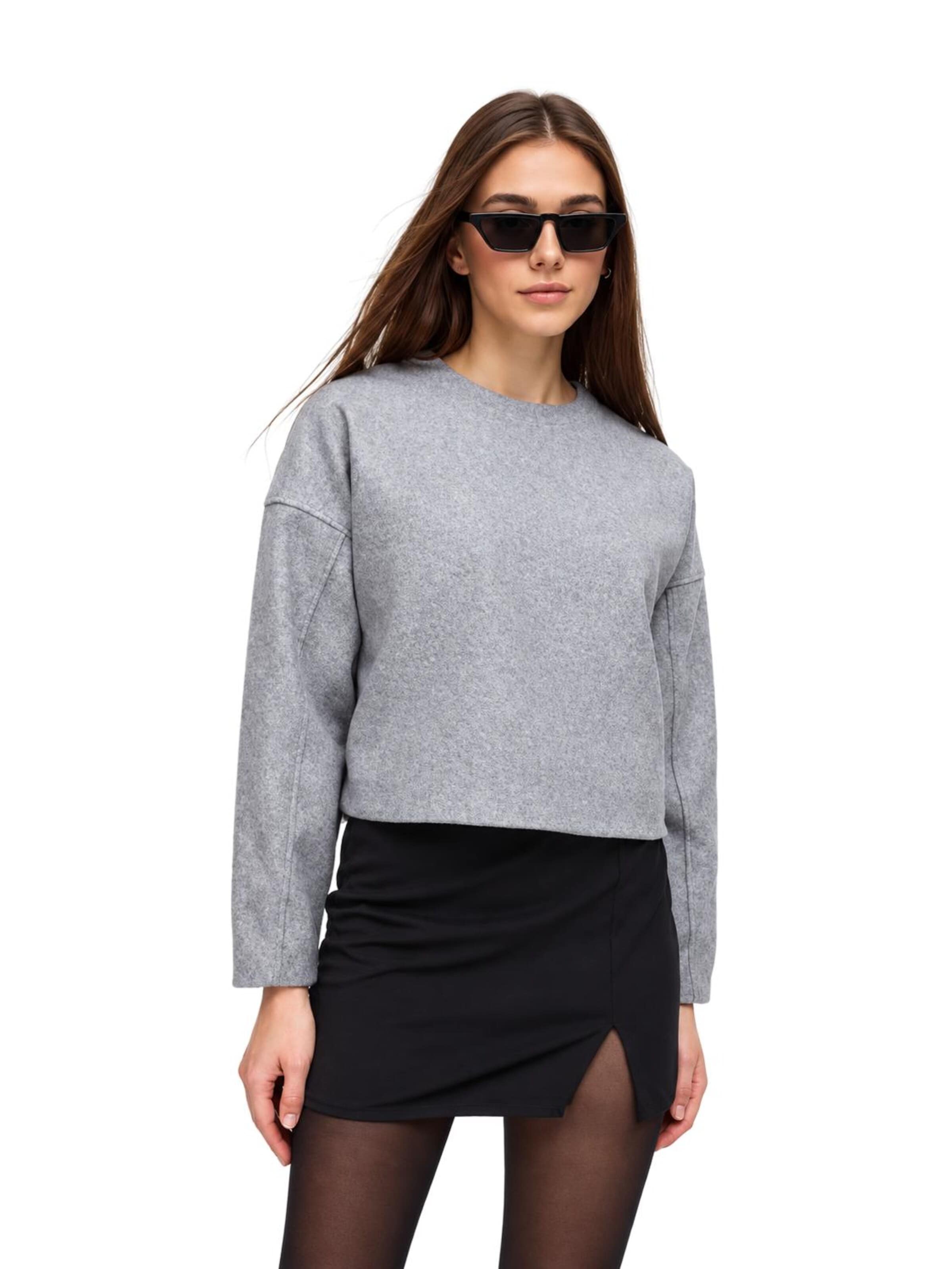 Sweat-shirt No Matter What en gris : devant