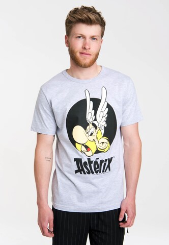 LOGOSHIRT T-Shirt 'Asterix' in Grau: predná strana