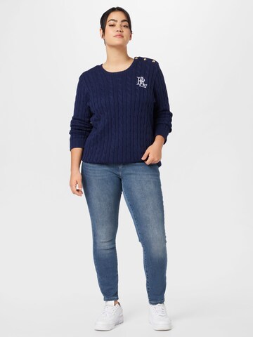 Lauren Ralph Lauren Plus Pullover 'MONTIVA' in Blau