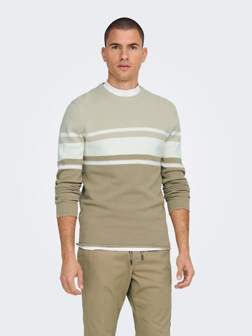 Only & Sons Sweater 'Niguel' in Grey: front