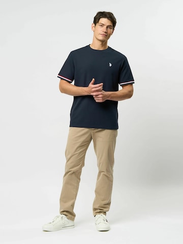 U.S. POLO ASSN. T-Shirt 'Nils' in Blau
