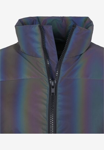 Urban Classics Prechodná bunda 'Iridescent Reflectiv Puffer Jacket ' - strieborná