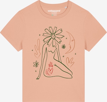 T-shirt 'Love And Flex' Watapparel en orange : devant