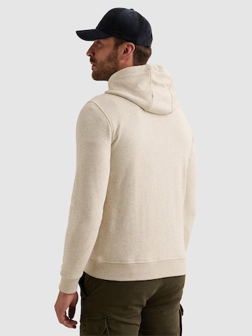 PME Legend Collegepaita 'Hoodie with rubber badge and kangaroo pocket' värissä valkoinen