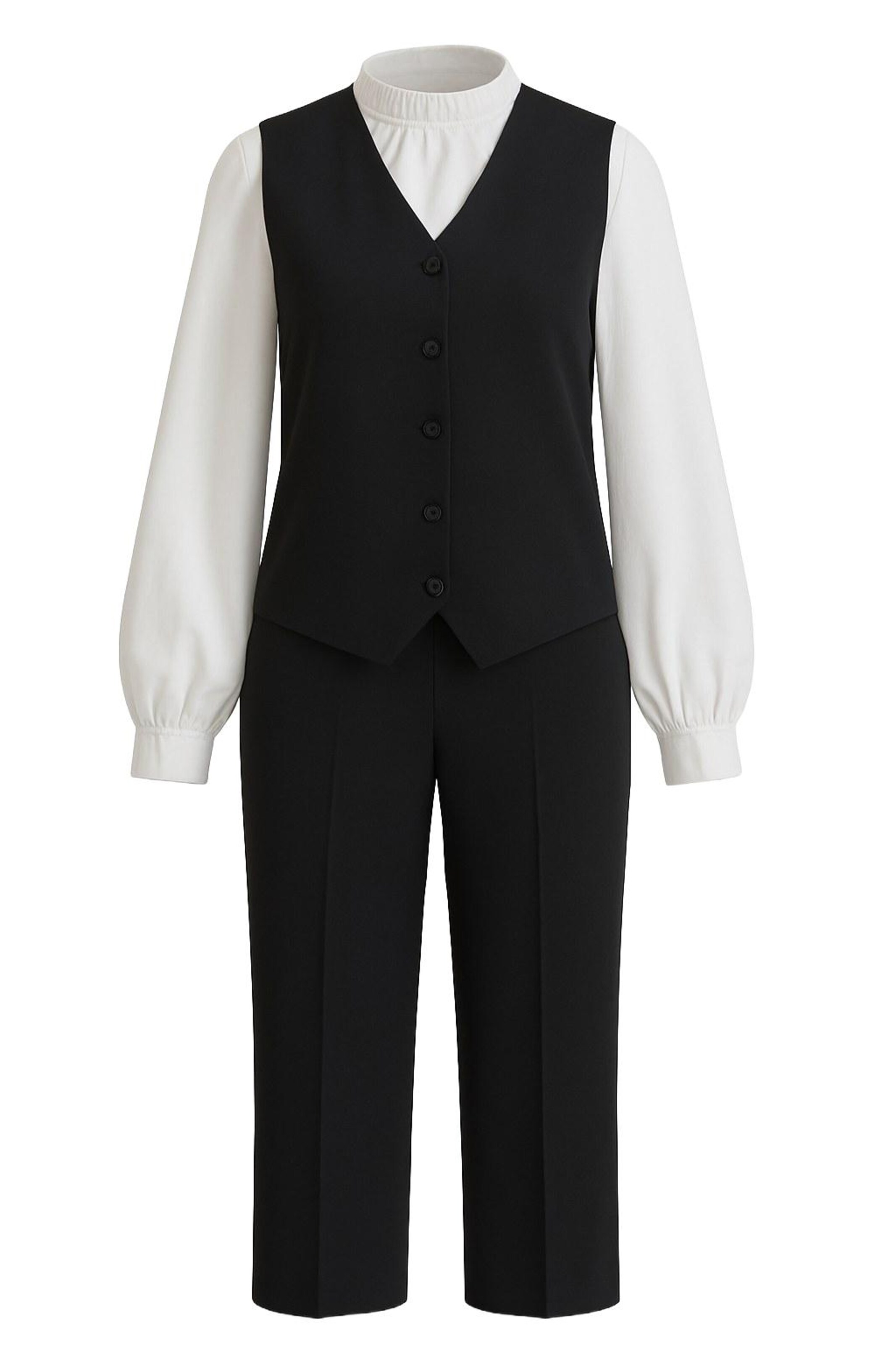 MODAMIHRAM Pantalons de tailleur en noir, Vue avec produit