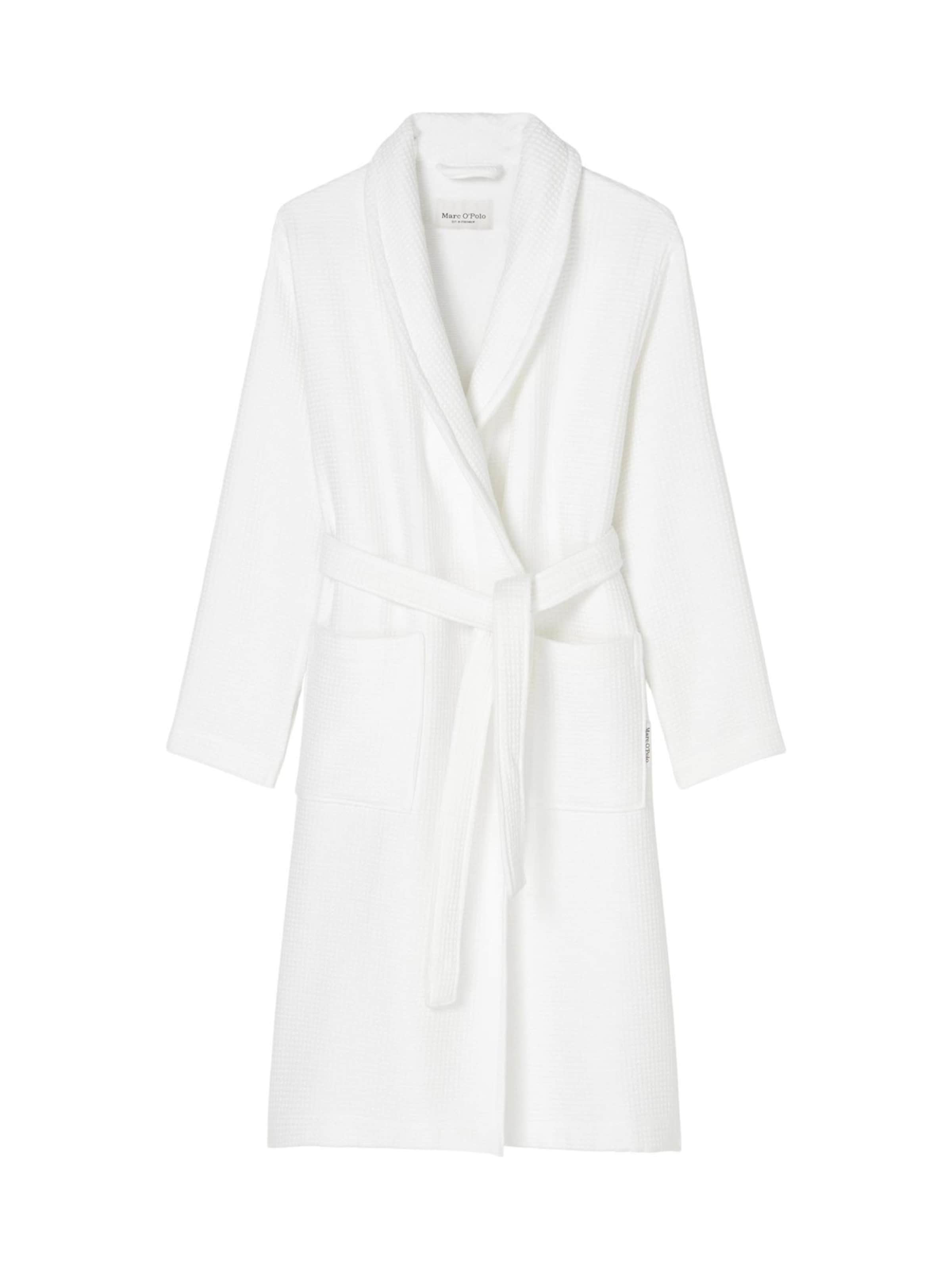 Marc O'Polo Long Bathrobe in White: front