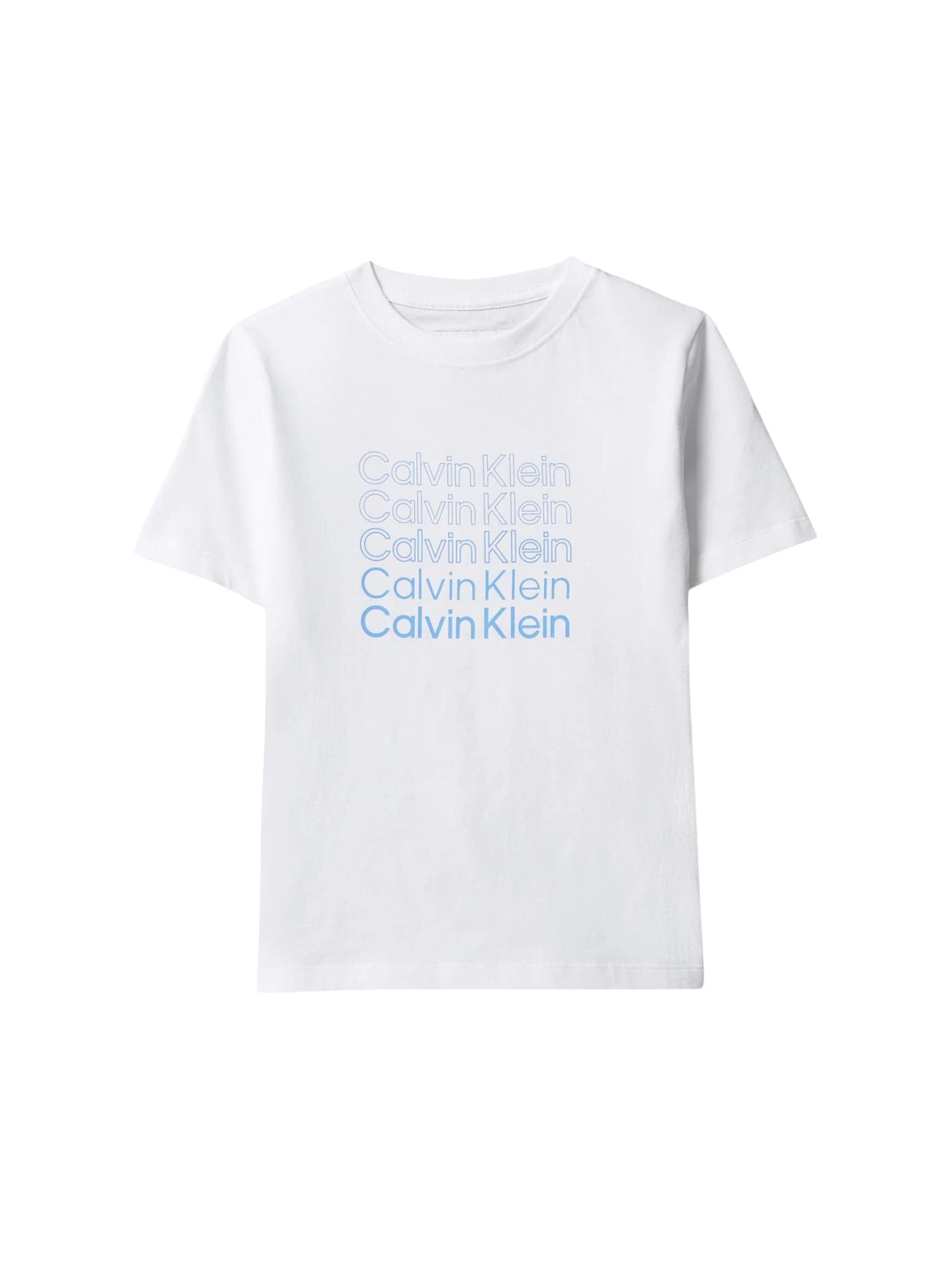 T-Shirt Calvin Klein Kids en blanc : devant