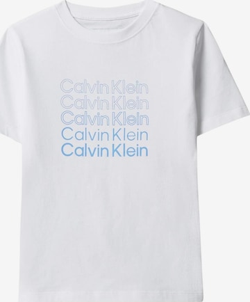 T-Shirt Calvin Klein Kids en blanc : devant