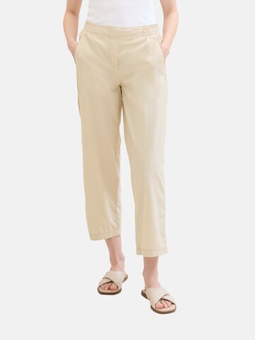 TOM TAILOR Loose fit Pants in Beige: front