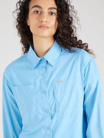 COLUMBIA Athletic Button Up Shirt 'Silver Ridge Utility' in Blue