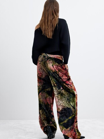 Desigual Wide leg Byxa 'M. C. Lacroix' i röd