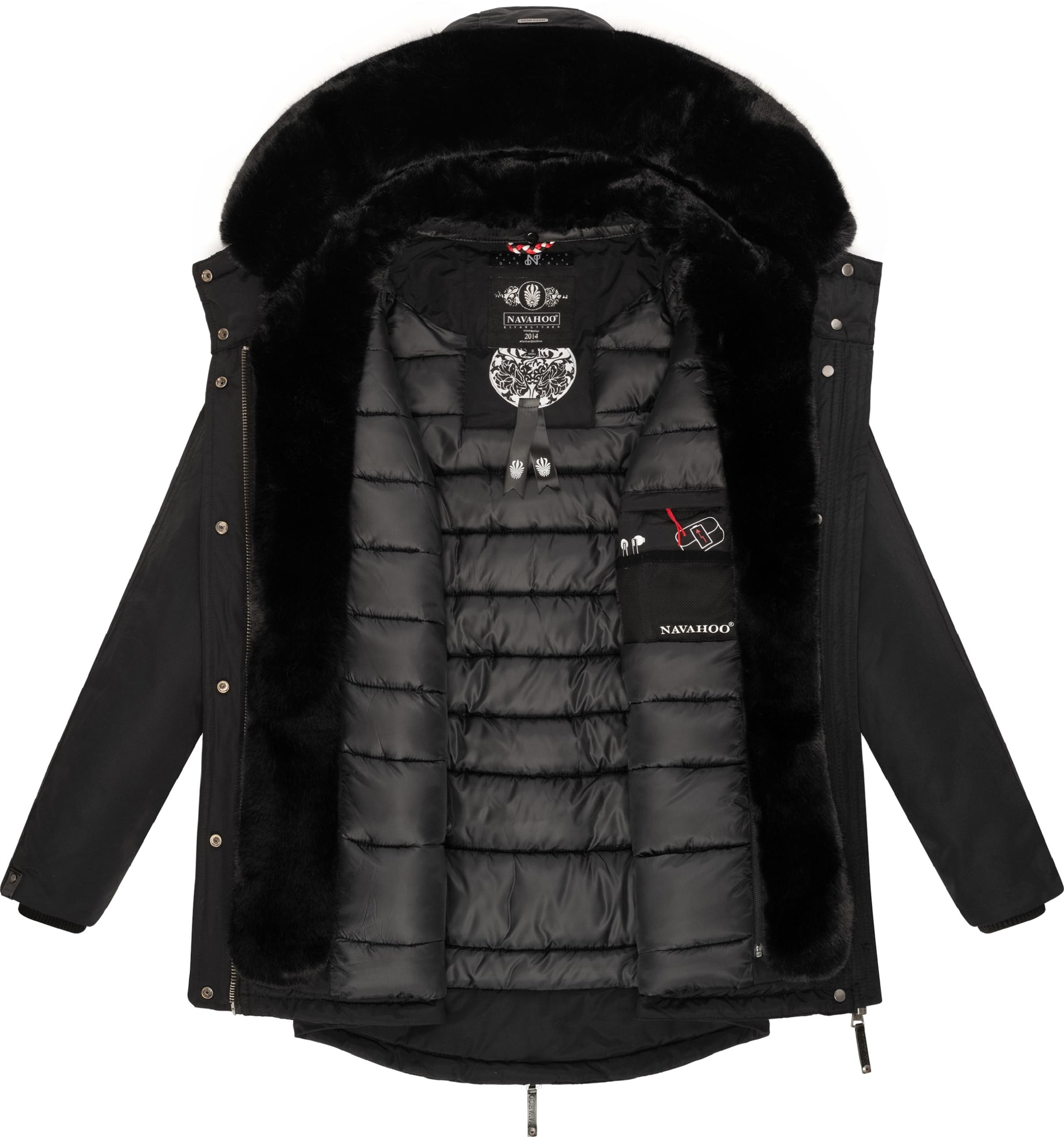 Parka invernale 'Sweety Deluxe' di NAVAHOO in nero