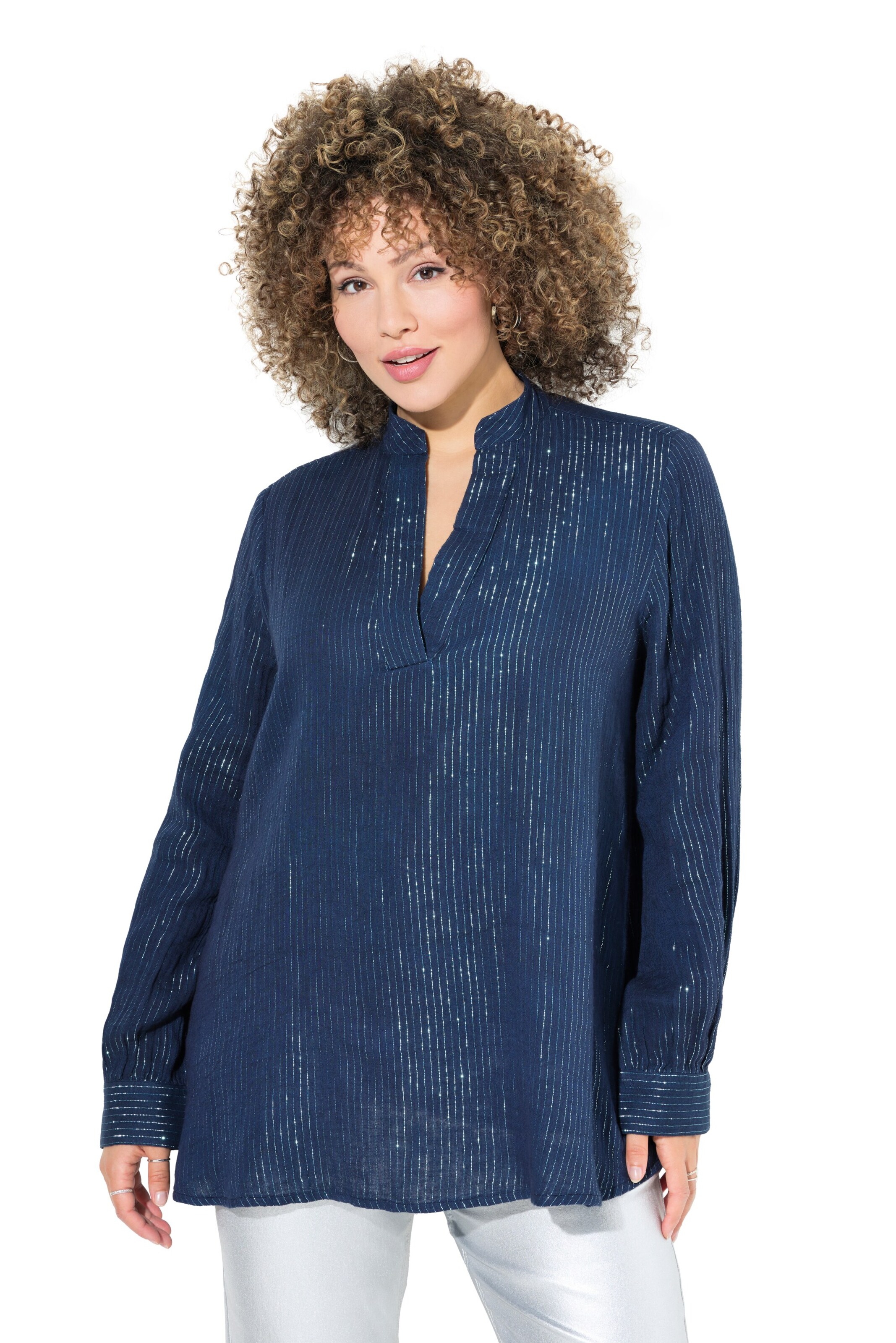 Ulla Popken Blouse in Blue: front