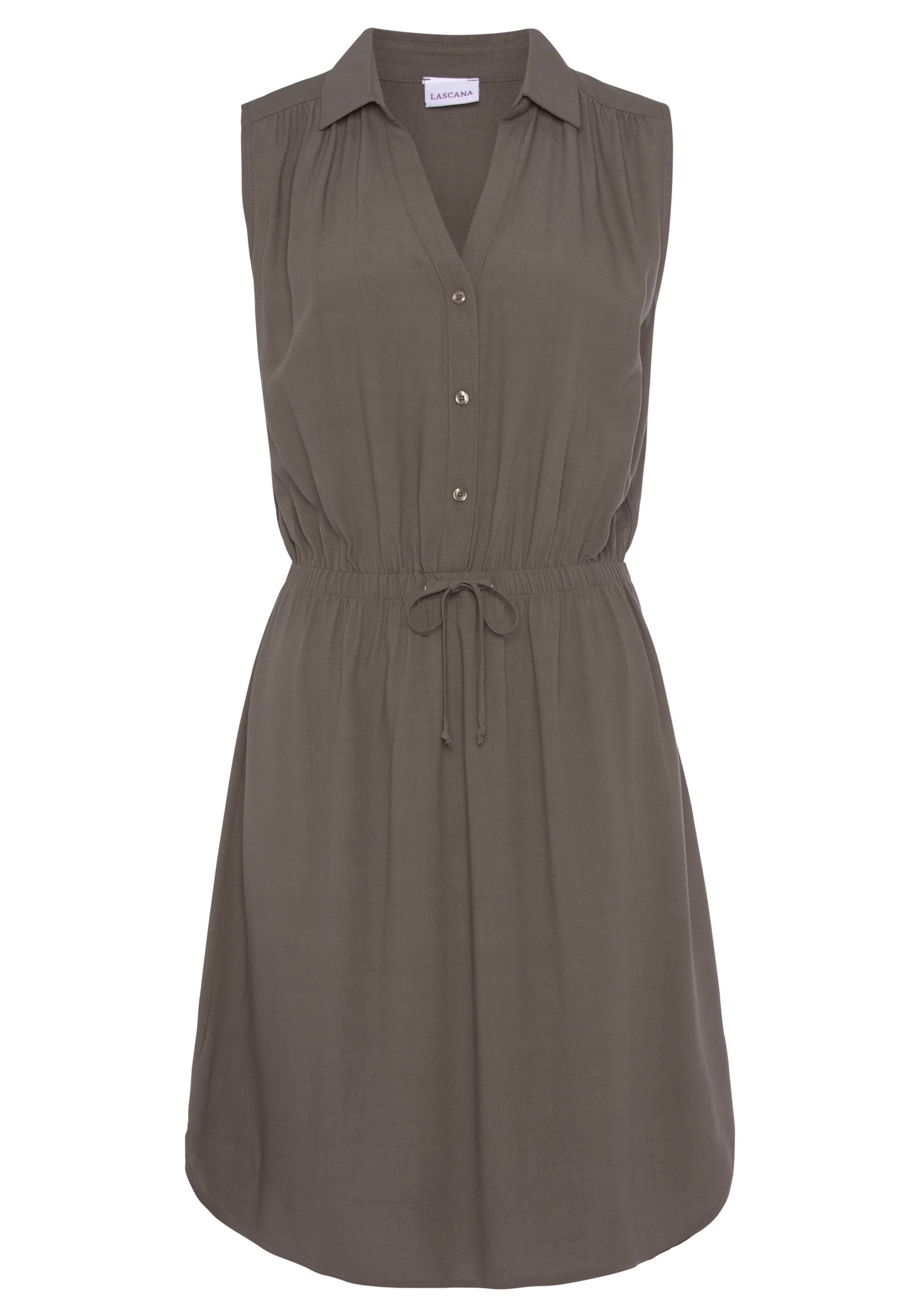 LASCANA Košeľové šaty - Hnedá: predná strana