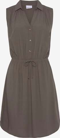 LASCANA Shirt dress in Brown: front