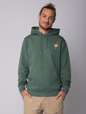 Felpa ' Gartenzwerg ' di Watapparel in verde: frontale