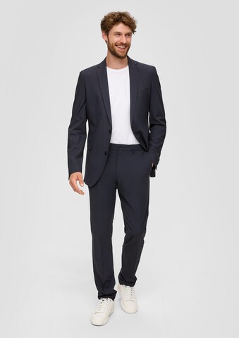 Coupe slim Pantalon à plis 'Pure' s.Oliver BLACK LABEL en bleu