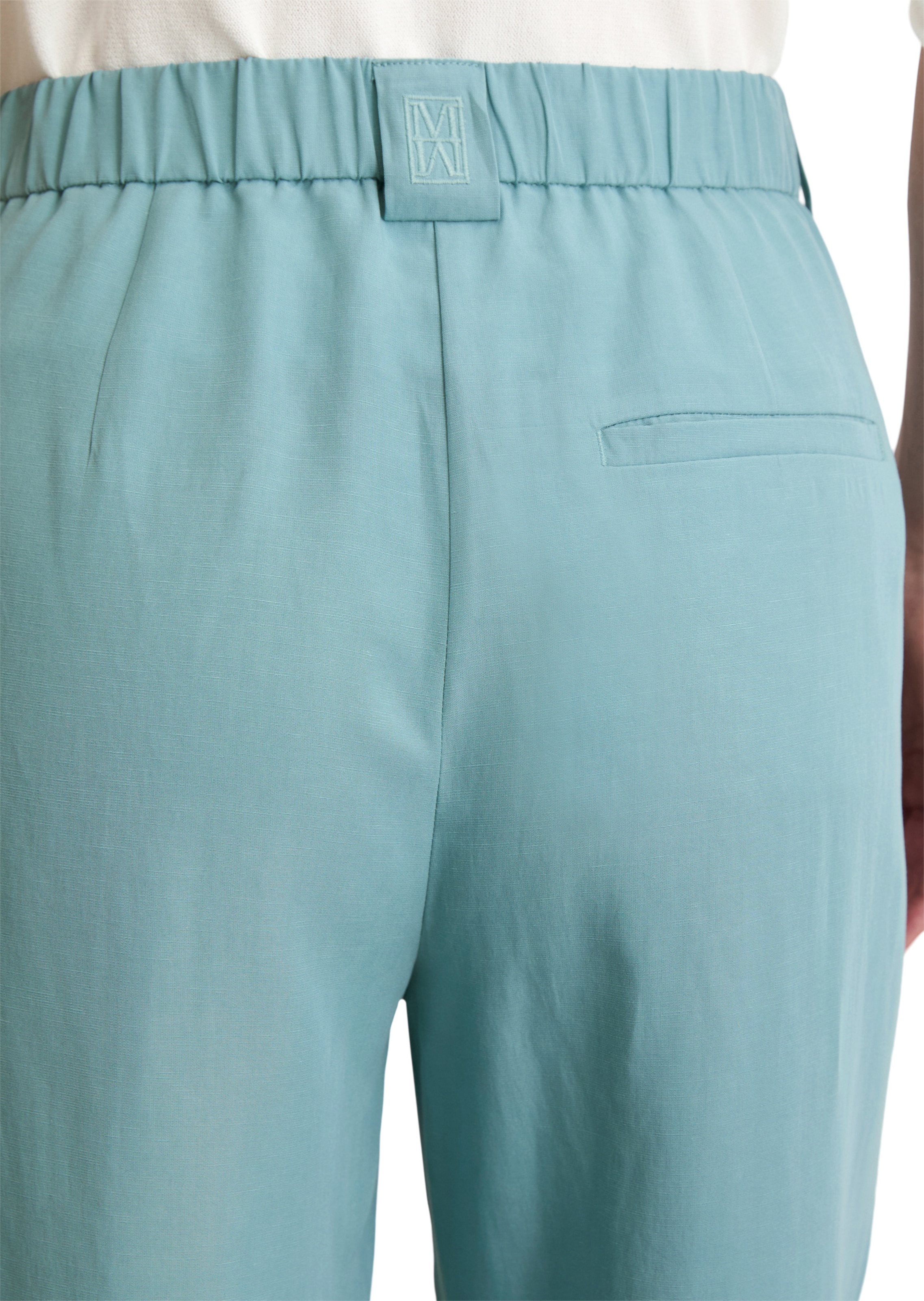 Marc O'Polo Wide leg Broek in Blauw