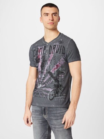 CAMP DAVID Shirt 'Road Rebel' in Grey: front