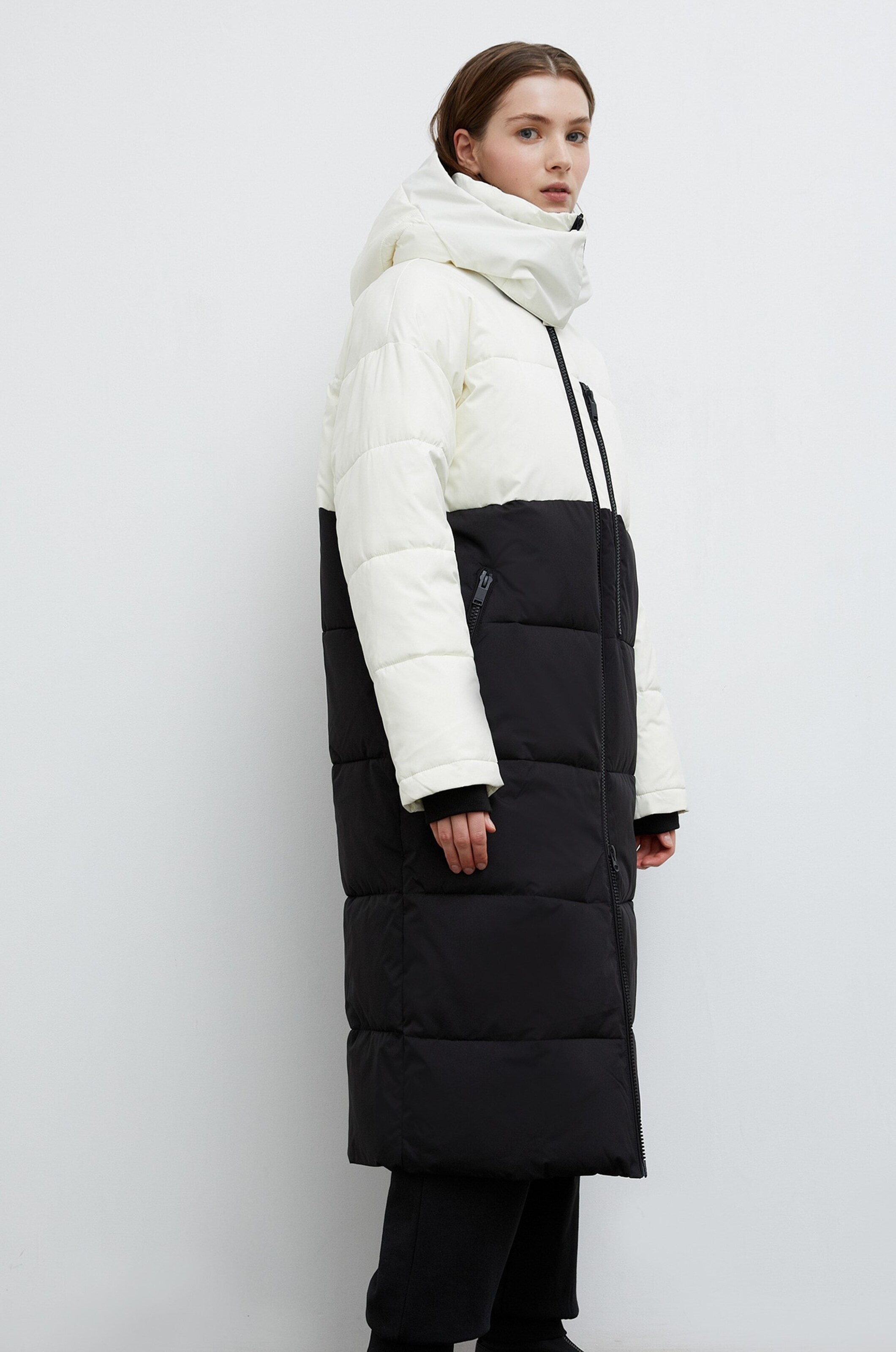 Frauen Große Größen Finn Flare Wintermantel in Schwarz - TP31573 Frauen Große Größen Finn Flare Wintermantel in Schwarz - TP31573