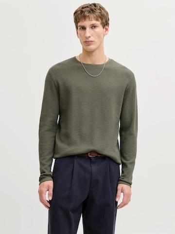 JACK & JONES Sweater 'JJEGEORGE' in Green: front