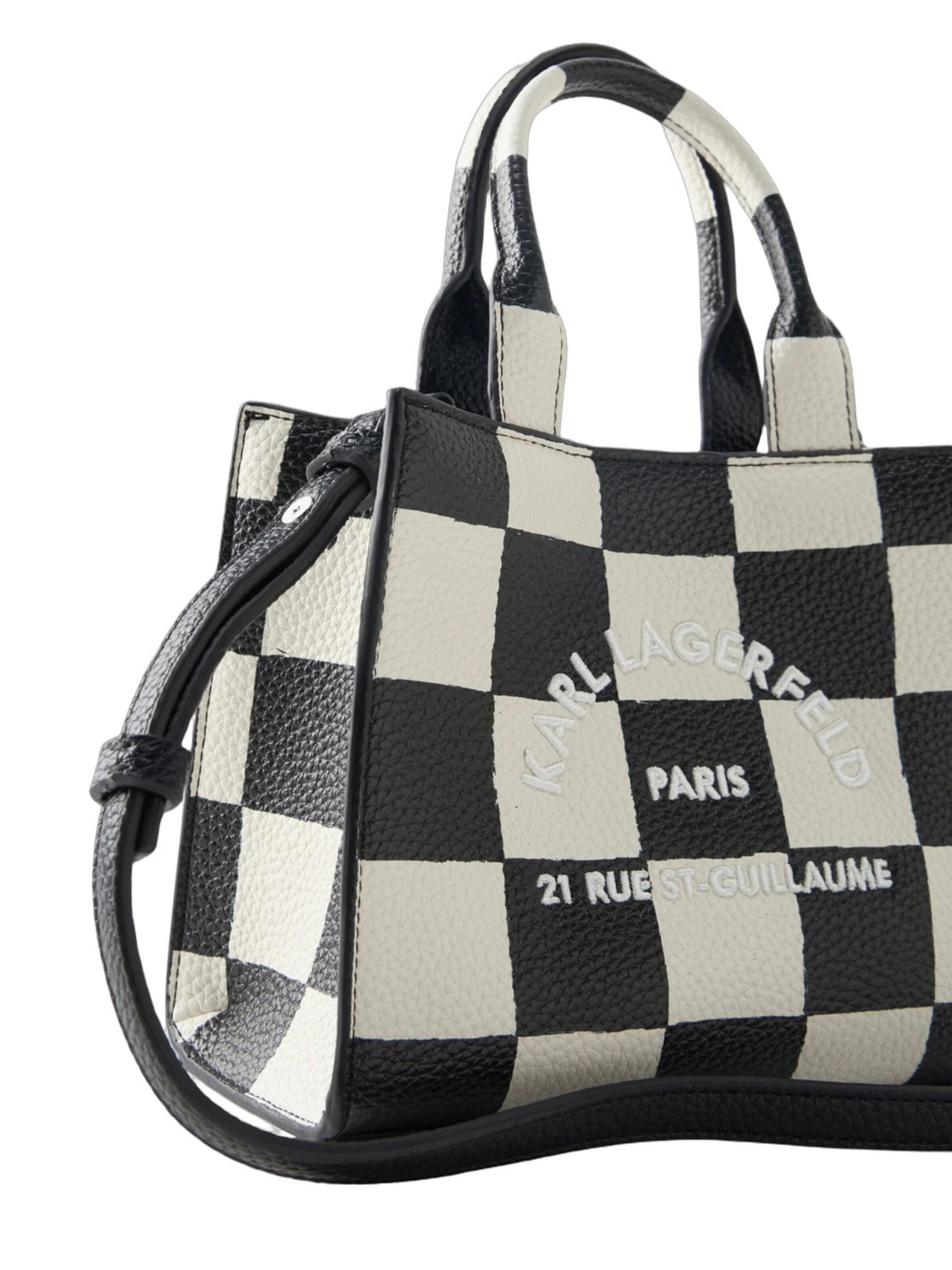 Karl Lagerfeld Shopper 'Karl Lagerfeld Cabas Carré Mini Damier Noir & Blanc' - Čierna