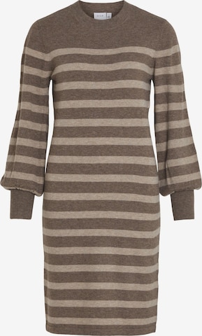 VILA Knitted dress in Brown: front