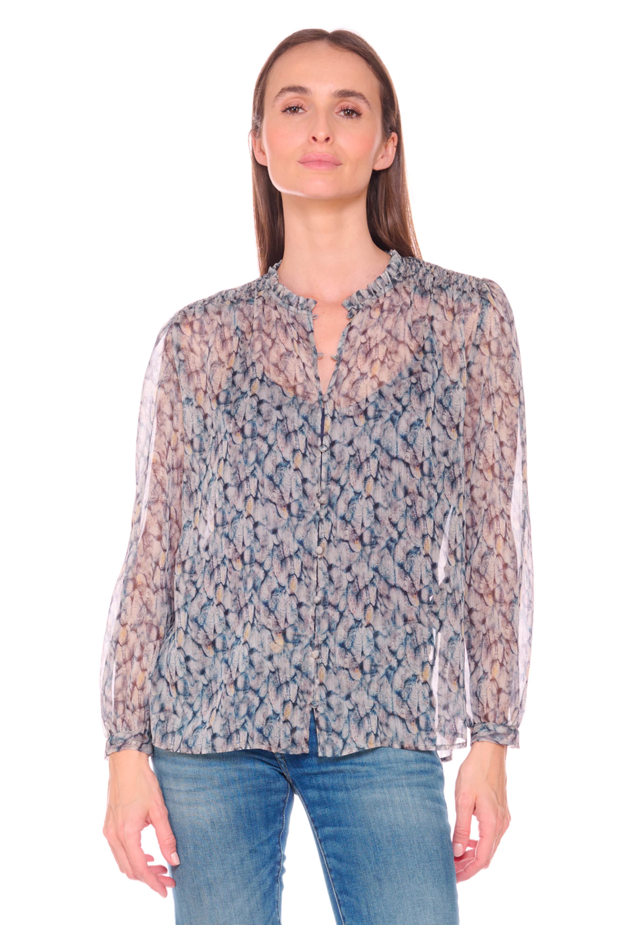 Chemisier Le Temps Des Cerises en bleu : devant