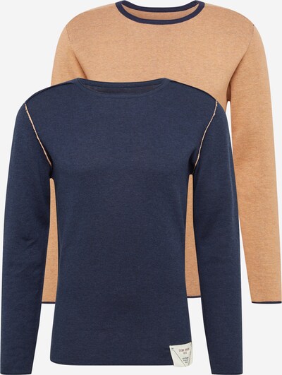 COLOURS & SONS Sweater 'MATT' in Sand / Dark blue, Item view