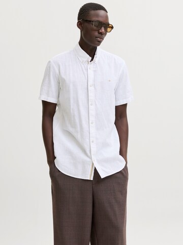 JACK & JONES Regular Fit Hemd 'JPRBLUSUMMER' in Weiß: Vorderseite