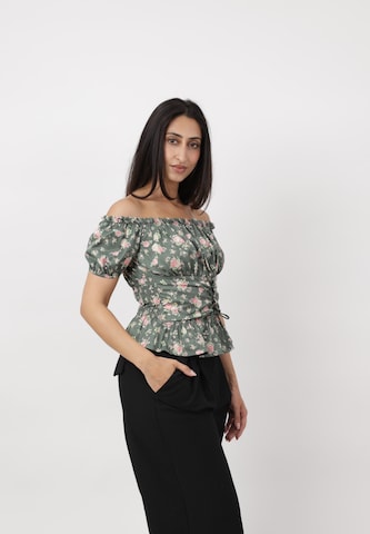 Camicia da donna di Elara in verde