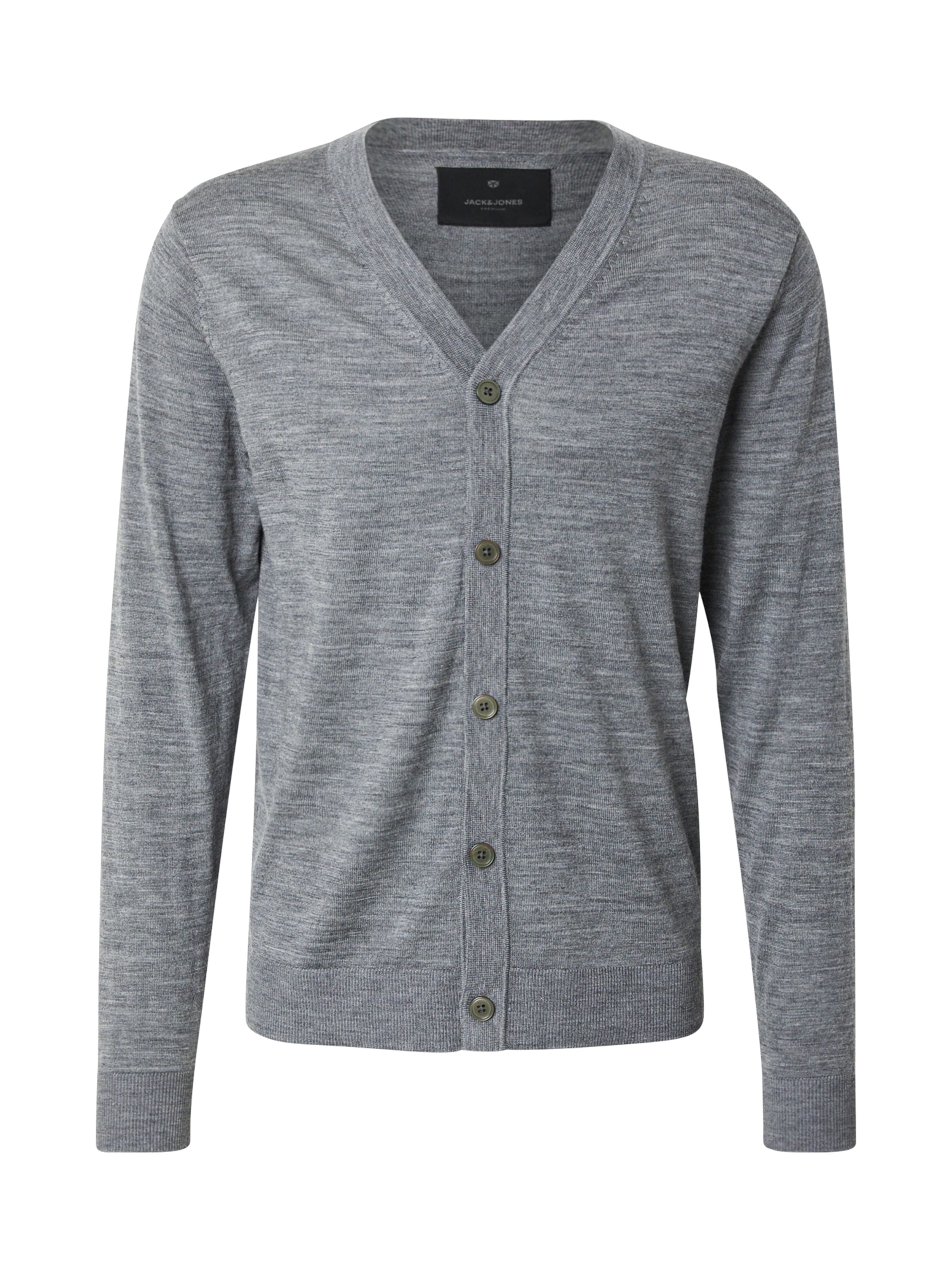 Jack & Jones Premium - Cárdigan en gris: frente