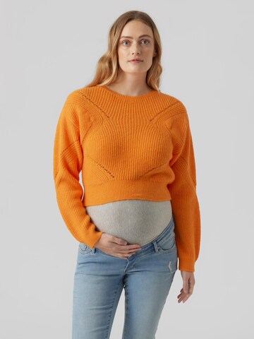 Pullover 'SALLI' di MAMALICIOUS in arancione