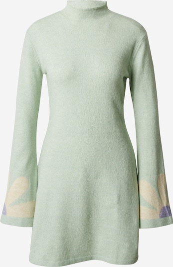 florence by mills exclusive for ABOUT YOU Gebreide jurk 'Captivated' in de kleur Beige / Pastelgroen / Lavendel, Productweergave