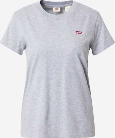 LEVI'S ® Shirt 'Perfect Tee' in graumeliert / rot, Produktansicht