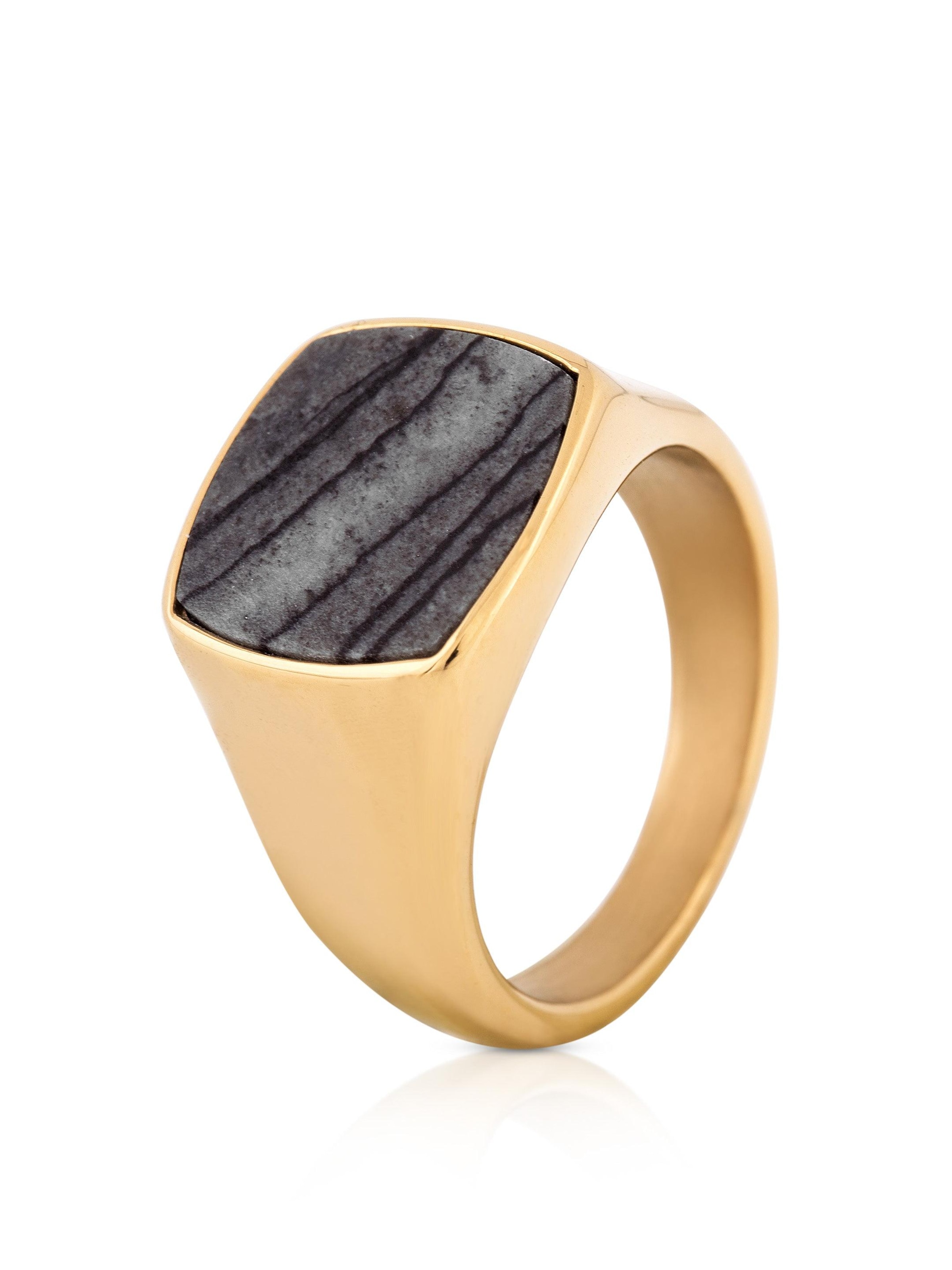 Akitsune Ring 'Opul'‌ in Gold: Vorderseite