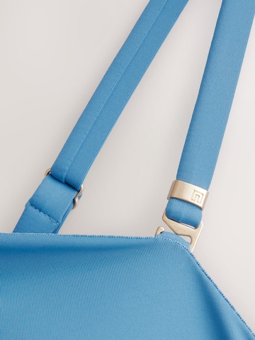 Next Bustier Badpak in Blauw